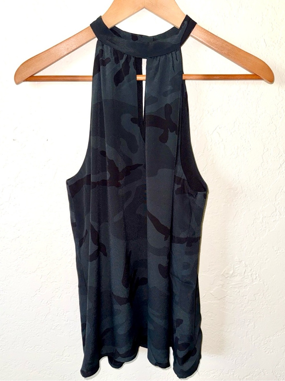 DREW Camo Halter Tank Top Carrington Steal Black Size Small Made in USA